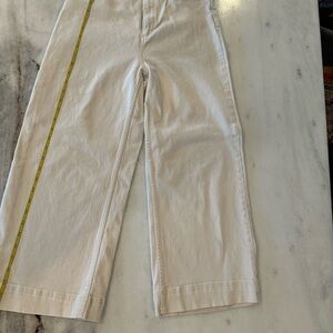 Dip Cream Wide-Leg high waist cropped denim